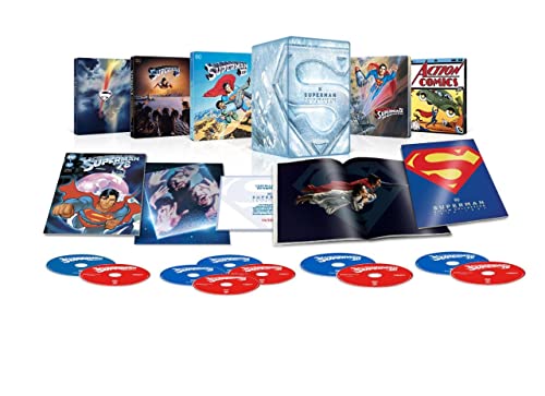 Superman 5-Film Col: I, II, II Donner Cut, III, IV (Amazon / 4K Ultra HD + Blu-ray + Digital / Steelbook Library Case Collection) [4K UHD]