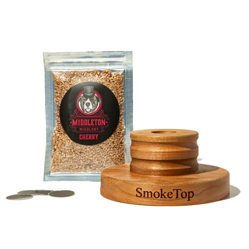 SmokeTop Cocktail Smoker Kit - Old Fashioned Chimney Drink Smoker for Cocktails, Whiskey, & Bourbon With Sample Pack Of Wood Chips - by Middleton Mixology