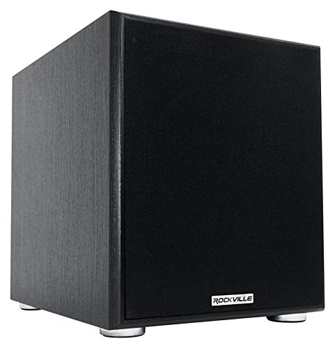 Rockville Rock Shaker 10' Inch Black 600w Powered Home Theater Subwoofer Sub