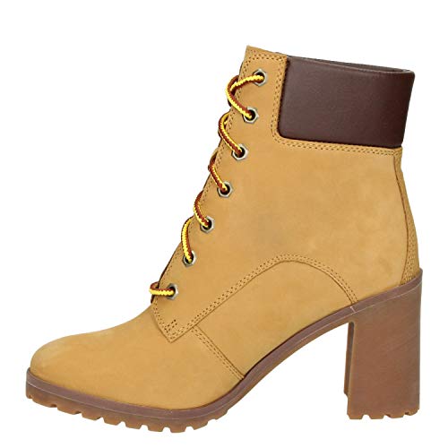 Timberland Women's Allington 6-Inch Lace-Up Boots, Wheat Nubuck, 8