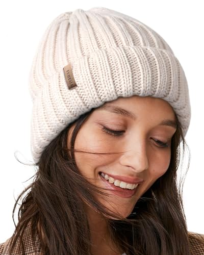 FURTALK Winter Hats for Women Fleece Lined Beanie Knit Chunky Womens Snow Cap