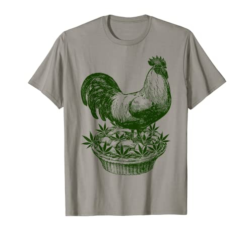 Chicken Pot Pie design Marijuana Cannabis Funny Pun design T-Shirt