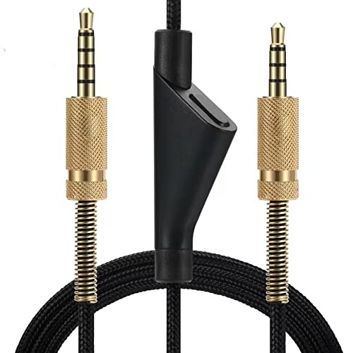 Replacement Cable Cord for Astro A40/A40TR/A10 Gaming Headsets, Aux Wire with Volume Mute Function 2.0 M 6.5 Feet Compatible with Xbox one PC Ps4 etc (Mute)