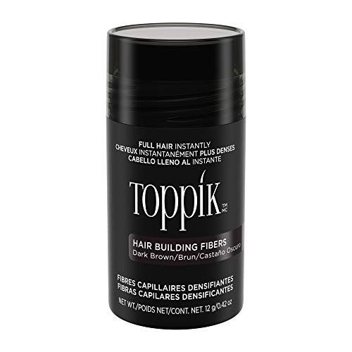 Toppik Hair Building Fibers, Dark Brown Hair Fibers, Hair Thickener for Thinning Hair, Hair Care to Create the Appearance of Thicker Hair, 0.42 OZ Bottle For Unisex
