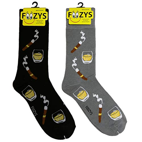 Foozys Men’s Scotch & Cigars Late Night Party - Up to No Good Socks | 2 Pair