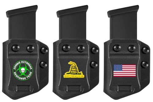 3 Packs Universal Magazine Carrier IWB/OWB Mag Holster Fit 9mm/.40 Double Stack Magazines with Unique Pattern