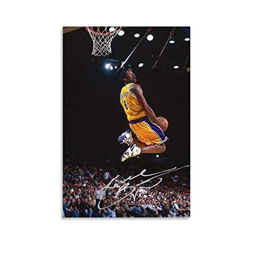 Kobe Bryant Poster Wall Art Canvas Print Poster Home Bathroom Bedroom Office Living Room Decor Canvas Poster Unframe:12x18inch(30x45cm)