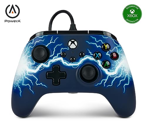 PowerA Advantage Wired Controller for Xbox Series X|S - Arc Lightning, Xbox Controller with Detachable 10ft USB-C Cable, Mappable Buttons, Trigger Locks and Rumble Motors, Officially Licensed for Xbox