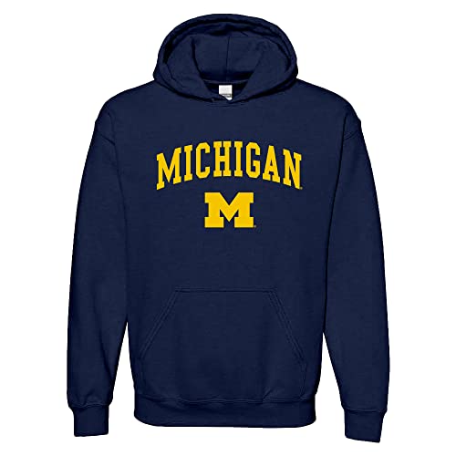 UGP Campus Apparel AH03 - Michigan Wolverines Arch Logo Hoodie - Small - Navy