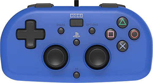 Hori Wired Mini Gamepad for Kids - Playstation 4 Controller - Officially Licensed (Blue)