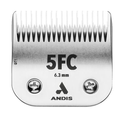 Andis 72630 Ultra Edge Detachable Dog Clipper Blade – Equipped with Stainless Steel for Precision Trimming, Fits Motor-Driven Trimmer – for Pet’s Fast Touch-Ups & Full Grooming., Size 5Fc, Silver