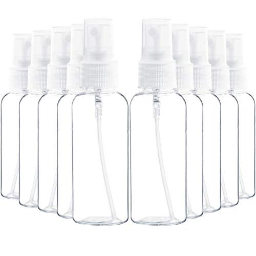 Youngever 20 Pack Plastic Spray Bottles, Refillable Plastic Spray Bottles with Lids, Clear Empty Fine Mist Plastic Mini Travel Bottles (2 Ounce)