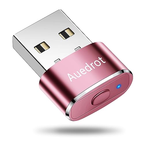 AUEDROT Mouse Jiggler Undetectable Mouse Jiggers USB Mouse Mover with Switch Button, Automatic Mouse Wiggler with 2 Jiggle Modes, Mouse Mover Device, Plug & Play, Keep Computer/Laptop Awake, Rose Gold