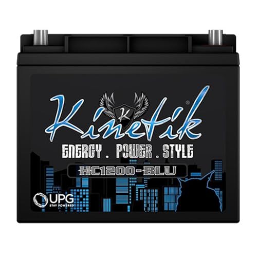 Kinetik (HC1200-BLU) 1200 Watt 12V High Current AGM Car Audio Power Cell - Battery