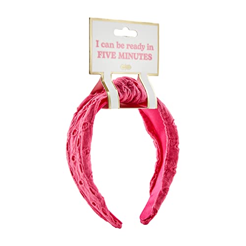 Mud Pie Women's Eyelet Knotted Headband, Pink, One Size