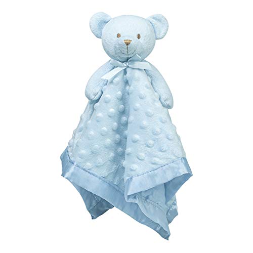 Pro Goleem Teddy Bear Lovey Baby Security Blanket for Boys and Girls Unisex Soft Lovie Baby Gifts for Newborn Toddler Snuggle Toy Stuffed Animal Blue 16 Inch