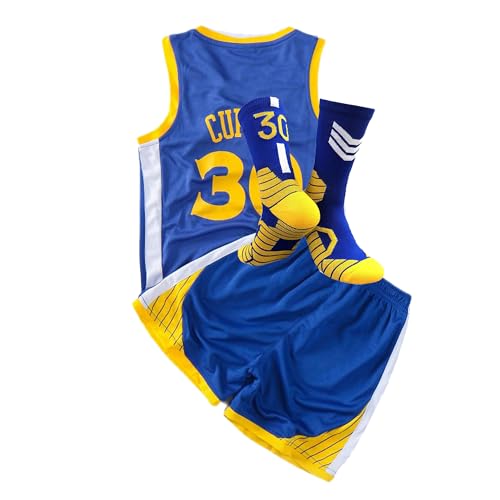 Youth Basketball Jersey Set Classic 30# Curry Jersey for Kids Basketball Fans Jersey 3PC Size-28