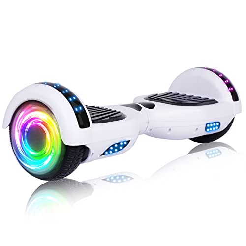 SISIGAD Hoverboard for Kids Ages 6-12, with Built-in Bluetooth Speaker and 6.5' Colorful Lights Wheels, Safety Certified Self Balancing Scooter Gift for Kids