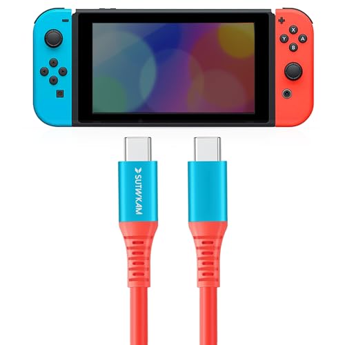 SUTWKAM Switch Charger Cable, 100W/20Gbps/4K Video, 3 in 1 Functionality, Compatible with Nintendo Switch, Steam Deck, PS5, iPhone 15, MacBook Pro/Air, iPad Pro & More