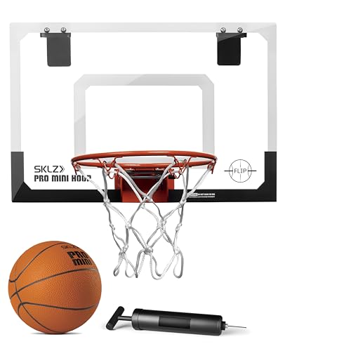 SKLZ Pro Mini Hoop Flip Over-The-Door Basketball Hoop with Flip-up Rim