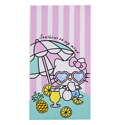 Northwest Beach Towel, Cotton, 30' x 60', Hello Kitty Umbrella Drink
