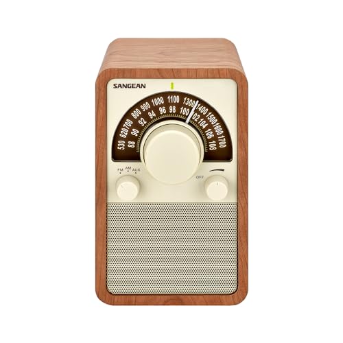 Sangean WR-15WL AM/FM Table Top Wooden Radio, Walnut