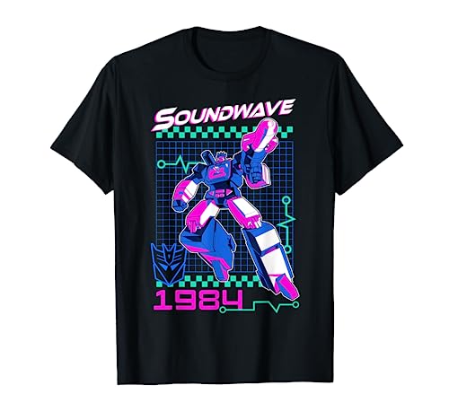 Transformers Soundwave 1984 Retro Grid Logo T-Shirt