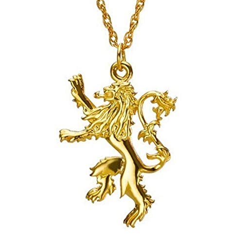 Lannister Necklace Cersei Jaime Hourse Gold Lion Badge Stark Song Of Ice And Fire Pendant Game Movie Jewelry Men Women Wholesale