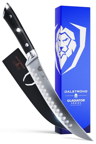 Dalstrong Butcher Knife - 8 inch - Gladiator Series Elite - Cimitar Breaking Knife - Forged High-Carbon German Steel - Razor Sharp Kitchen Knife - Heavy Duty Knife - Sheath Included - NSF Certified