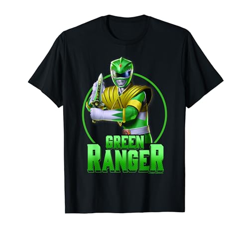 Power Rangers Green Ranger Karate Action Circle Portrait T-Shirt