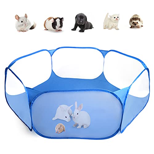 Casifor Guinea Pig Cage Rabbit Cage Indoor with Mat Playpen Perfect Size for Small Animal Pet Play Pen Easy to Clean Exercise Yard Fence Portable Tent for Hamsters, Chinchillas, Hedgehog, Puppy, Cats