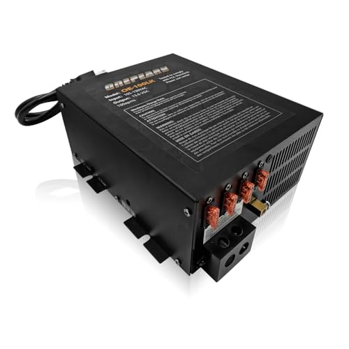 PM4 100 Amp RV Power Converter - Power Converter with Built-in 4 Stage Smart Battery Charger - Multiple Capacities 100A 110V AC to 12V DC 100 Amp Battery Charger RV Power Converter Replacement