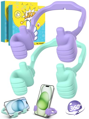 Cell Phone Stand Thumbs Up Lazy Phone Stand - 2 Pack Phone Holder 2024 College Graduation Gifts for Her Him Cellphone iPhone Stand for Desk Birthday Gifts for Teens Girls Boys Adults Women Men Wife