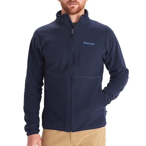 MARMOT Men's Rocklin Full Zip Fleece Jacket, Arctic Navy, Medium