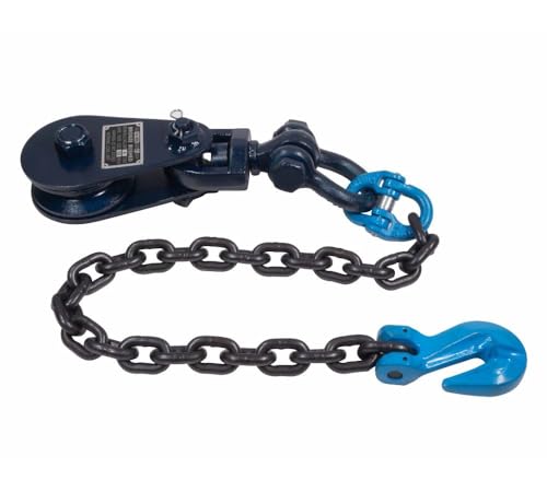 Mytee Products 4 Ton 4.5' Snatch Block w/Swivel Shackle and 30' Chain (3/8 G100) Flatbed Tow Truck Rollback Wrecker Car Carrier Cable