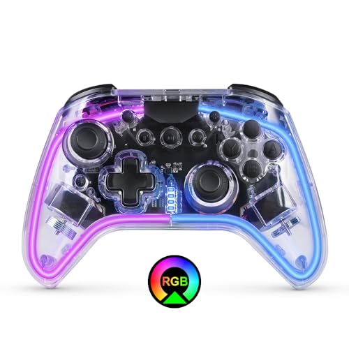 senwoo Switch Controller Compatible with Switch/Lite/OLED Controller, Switch Pro Controller With RGB Breathing LED, Switch Controllers Remote Supports Multi-Platform&App with Turbo, Wake-up Function