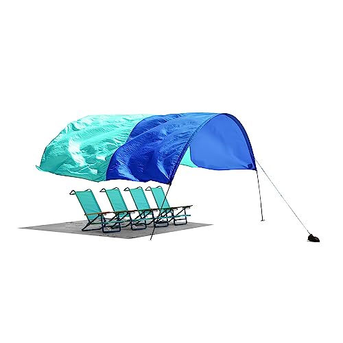 Shibumi Shade, World's Best Beach Shade, The Original Wind-Powered Beach Canopy, Provides 150 Sq. Ft. of Shade, Compact & Easy to Carry, Sets up in 3 Minutes, Designed in America