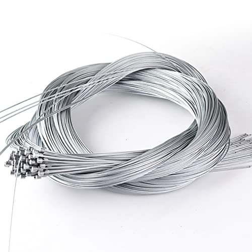 10 Pcs Stainless Steel Shifter Cable Bike Derailleur Cable Shifter Cables, 2M Length Replaceable Derailleur Cables Stainless Steel MTB Shifter Cable Set