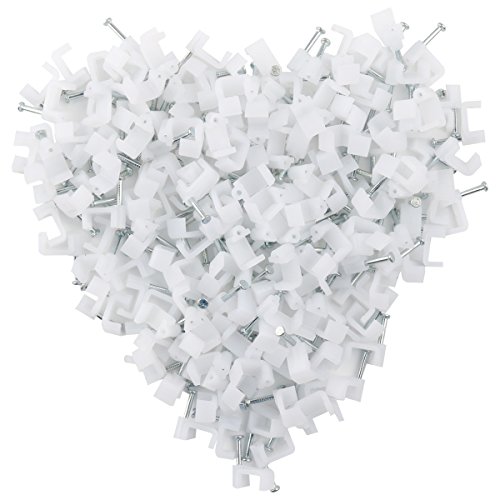 Ethernet Cable Clips Jadaol 200 Pieces for Cat7 Cables (White-8mm)