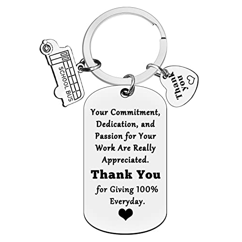 School Bus Driver Appreciation Gifts Bus Driver Keychain Thank You Gifts for Bus Driver Employee Coworker Christmas Birthday Leaving Retirement End of the School Year Back to School Gift