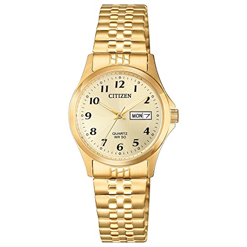 Citizen Quartz Womens Watch, Stainless Steel, Classic, Gold-Tone (Model: EQ2002-91P)