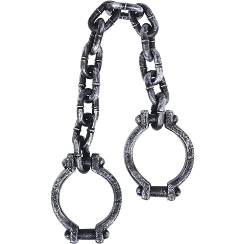 Premium Plastic Shackles Chain - 34.5' (1 Pc.) - Lightweight & Durable Design - Ideal for Halloween & Themed Parties