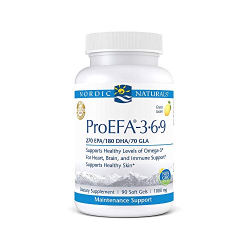 Nordic Naturals ProEFA 3-6-9, Lemon Flavor - 90 Soft Gels - 565 mg Omega-3 - EPA & DHA with Added GLA - Healthy Skin & Joints, Cognition, Positive Mood - Non-GMO - 45 Servings