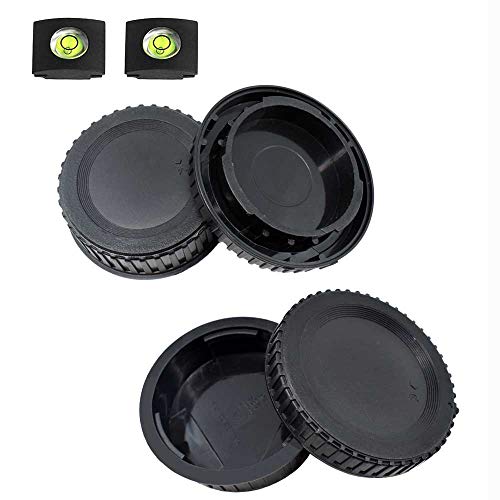 Front Body Cap and Rear Lens Cap Cover for Nikon D7500 D7200 D7100 D7000 D5600 D5300 D5200 D5100 D3500 D3400 D3300 D3200 D3100 D850 D810 D800 D750 D600 D90 D80 More Nikon F Mount DSLR and Lens