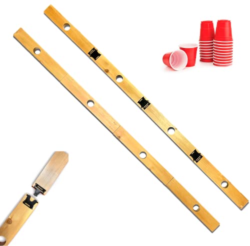Wood Shot Ski Drinking Board for Party Detachable Wedding Couple DIY Portable (4 Persons, Detachable)