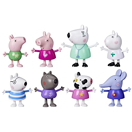 Peppa Pig Dr. Polar Bear Calls On Peppa and Friends Figure Pack, Includes 8 Figures, Preschool Toys, Ages 3 and Up (Amazon Exclusive)