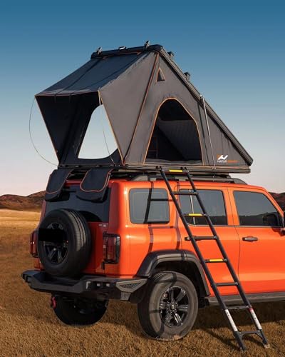 BAMACAR Naturnest Rooftop Tent Hard Shell, Nature Nest Roof Top Tent Hardshell Rooftop Tent For Van Jeep SUV Truck Car Tents For Camping Car Roof Tent Hard Shell Roof Top Tent Camping, 2-3 People Tent