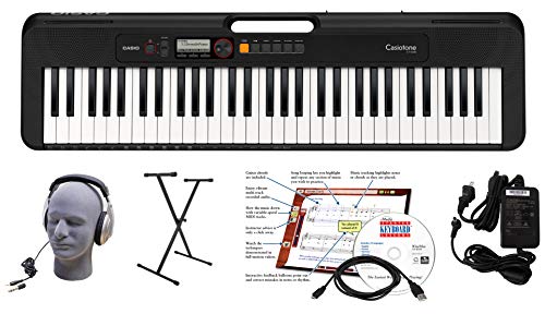 Casio CT-S200BK 61-Key Premium Keyboard Package with Headphones, Stand, Power Supply, 6-Foot USB Cable and eMedia Instructional Software, Black (CAS CTS200BK EPA)