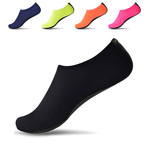 JACKSHIBO Water Shoes for Women Men Quick-Dry Aqua Water Socks Barefoot Shoes for Cruise Essentials Swimming Beach Pool Yoga Surf