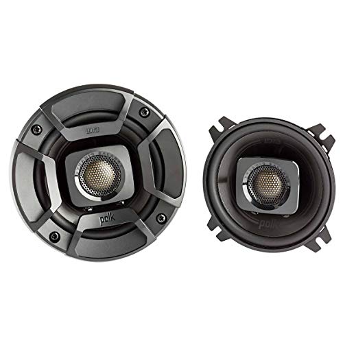 POLK AUDIO DB402 DB+ Series 4' Coaxial Speakers with Marine Certification, Black